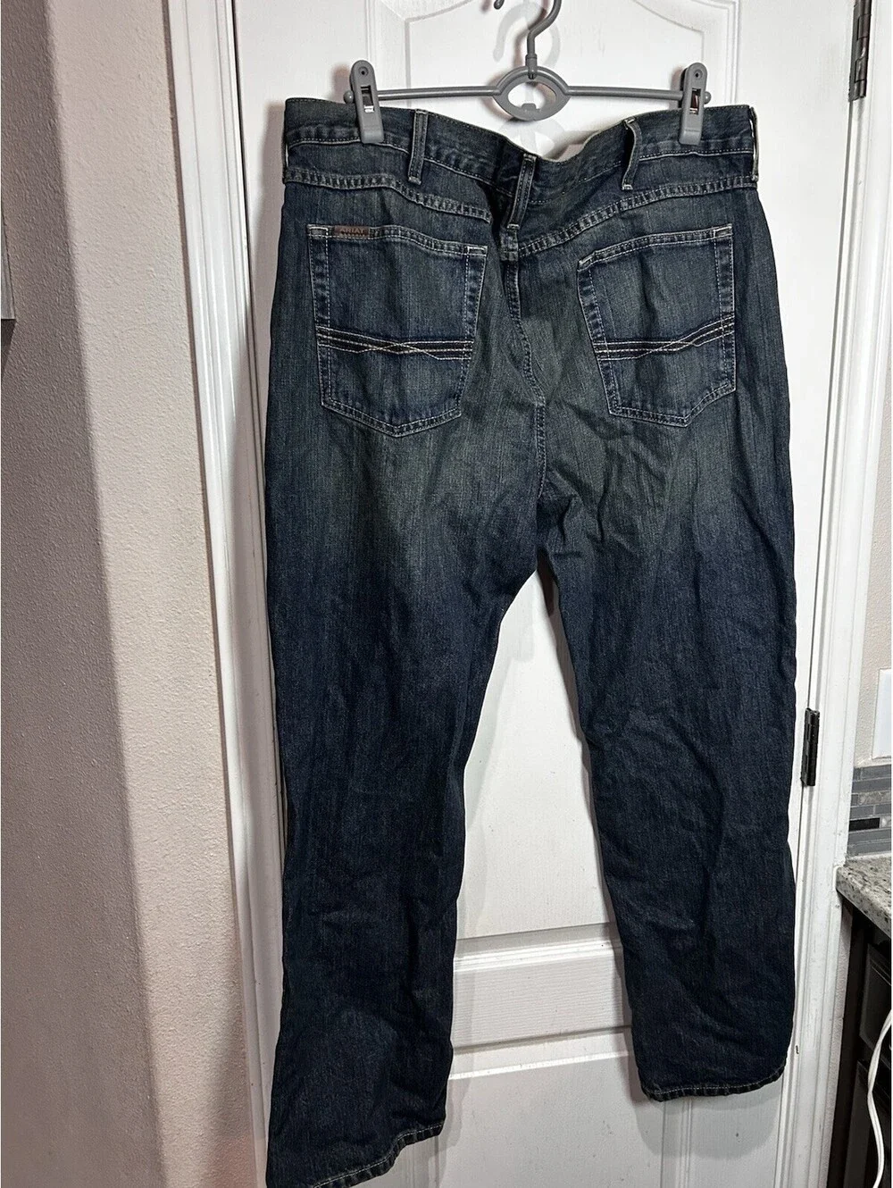 Ariat M5 Straight Leg Cowboy Jeans Mens 40x30 Dark Wash Blue Denim Legacy